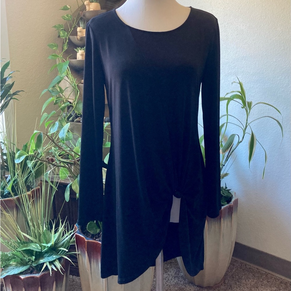New Chico’s Black Polyester Long Sleeve Dress size 0